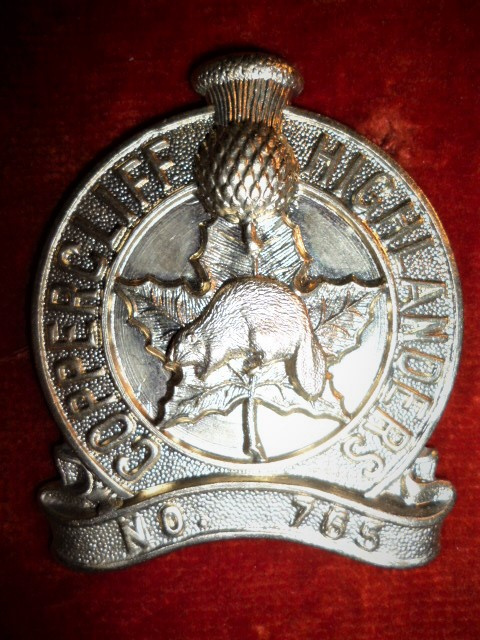 CD49 - The Coppercliff Highlanders Voided 1st Type Cap Badge